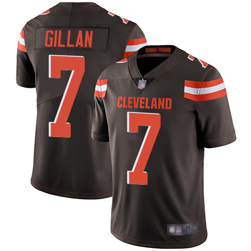 Cleveland Browns Jamie Gillan Men Brown Limited Jersey 7 NFL Football Home Vapor Untouchable